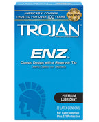 Trojan Enz Lubricated Condoms 12 Pack Reservoir Tip Latex