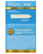 Trojan Enz Lubricated Condoms 12 Pack Reservoir Tip Latex