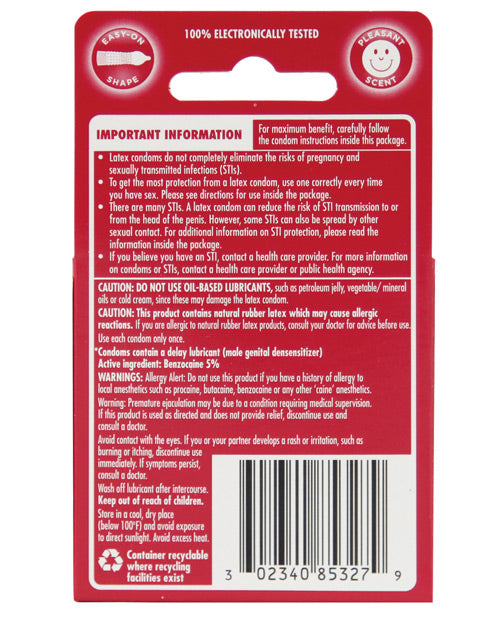 Durex Performance Intense Condom Box 3 Delay Lubricant