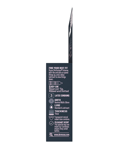 Durex Performance Intense Condom Box 3 Delay Lubricant