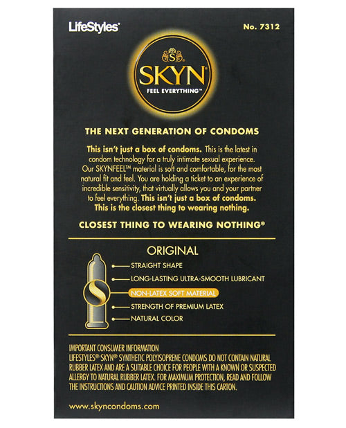 Lifestyles SKYN Original Condoms Latex Free 12 Count Polyisoprene