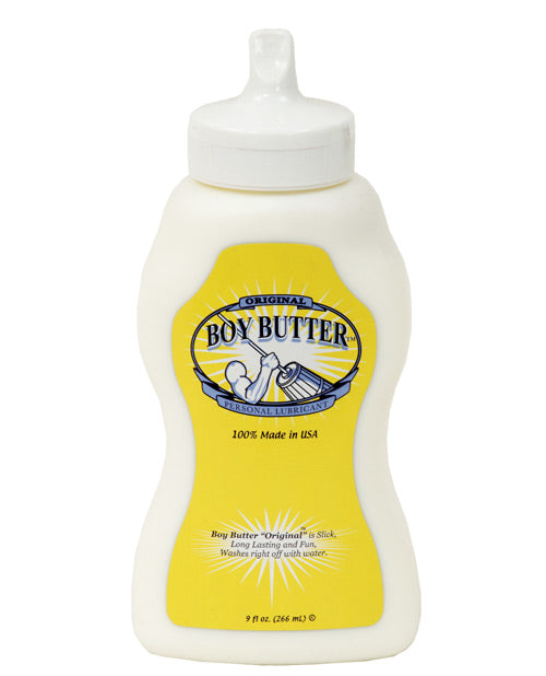 Boy Butter Churn Style Lubricant 9 Oz Squeeze Bottle
