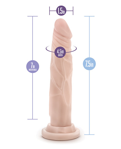 Blush Silicone Dildo 7.5 Inch Large With Suction Cup