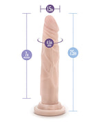 Blush Silicone Dildo 7.5 Inch Large With Suction Cup