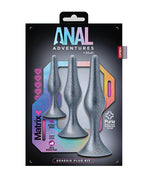 Anal Plug Kit 3 Piece Silver Training Set Body Safe Satin Surface