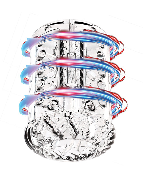 SpinMaster Pro Stroker Automatic Male Masturbator 7 Vibration Modes Grey