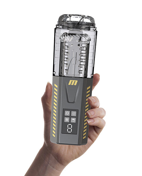 SpinMaster Pro Stroker Automatic Male Masturbator 7 Vibration Modes Grey