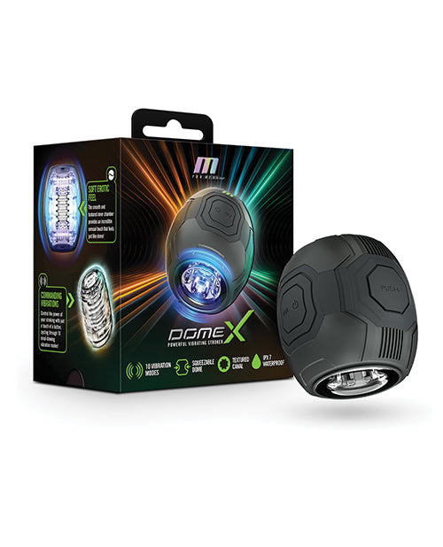 Dome X Vibrating Masturbator For Men Black 10 Settings