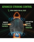 Dome X Vibrating Masturbator For Men Black 10 Settings