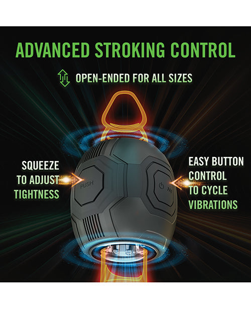 Dome X Vibrating Masturbator For Men Black 10 Settings
