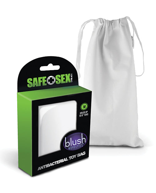 Antibacterial Toy Bag Medium White 10.25 In Length
