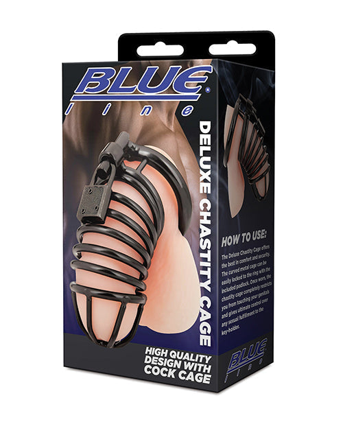Chastity Cage 2 Piece Black Stainless Steel Cage Design