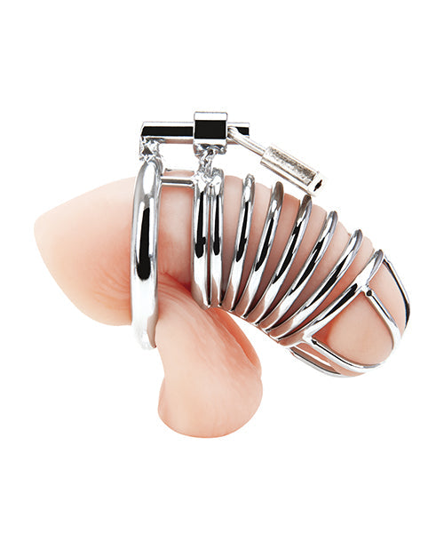 Blue Line Deluxe Chastity Cage Metal Two Piece 45mm Ring