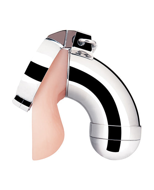 Blue Line Submission Cage Chastity Device Stainless Steel