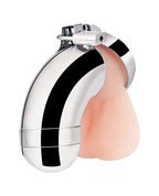 Blue Line Submission Cage Chastity Device Stainless Steel