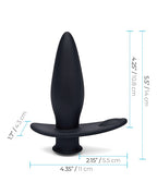 Vibrating Anal Plug 4.5 Inch Silicone With Remote Control