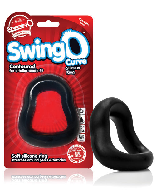 Screaming O SwingO Curve Black Cock Ring Reversible