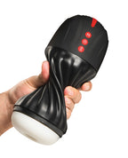 Curve Toys Jock Sucking and Vibrating Masturbator Black