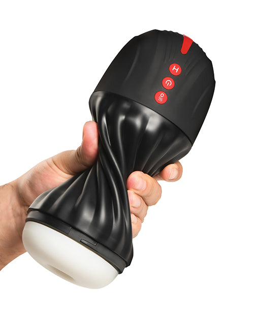 Curve Toys Jock Sucking and Vibrating Masturbator Black