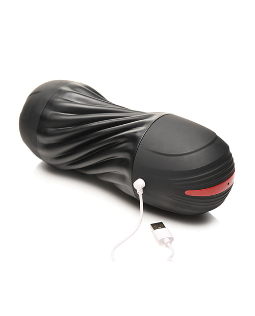Curve Toys Jock Sucking and Vibrating Masturbator Black