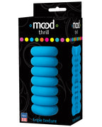 Mood Thrill Blue Handheld Stroker Triple Texture Tunnel