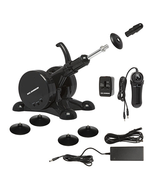 Vac-U-Lock Sex Machine Black Adjustable Action Hands-Free
