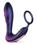 Anal Vibrator With Cock Ring Silicone Dual Action Purple
