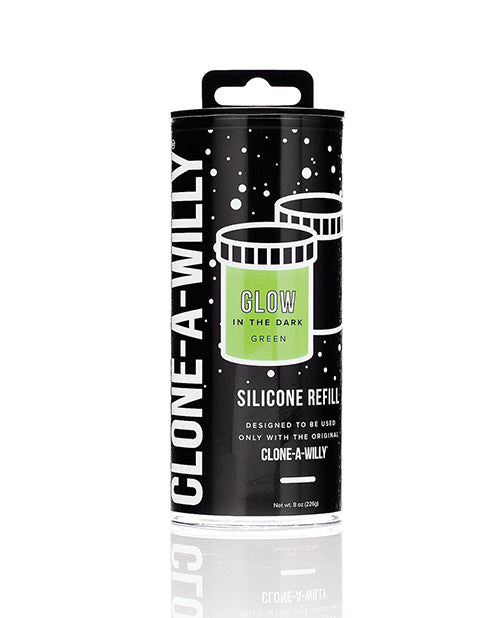 Clone A Willy Silicone Glow In The Dark Refill Green 7 Oz