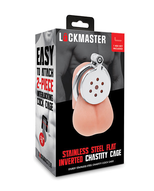 Chastity Cage Stainless Steel Flat Inverted Silver
