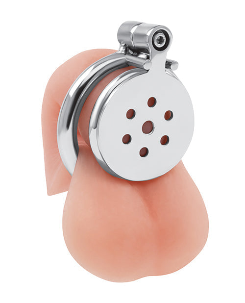 Chastity Cage Stainless Steel Flat Inverted Silver