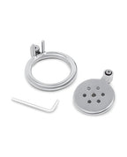 Chastity Cage Stainless Steel Flat Inverted Silver