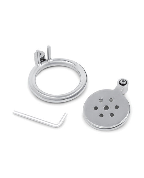 Chastity Cage Stainless Steel Flat Inverted Silver