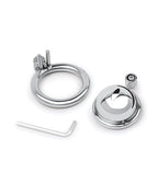 Lockmaster Stainless Steel Inverted Micro Chastity Cage Silver