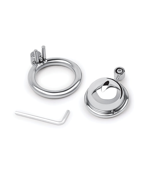 Lockmaster Stainless Steel Inverted Micro Chastity Cage Silver