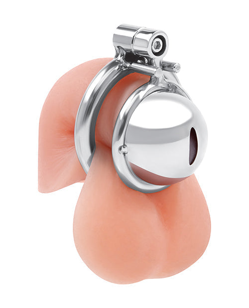 Lockmaster Stainless Steel Inverted Micro Chastity Cage Silver