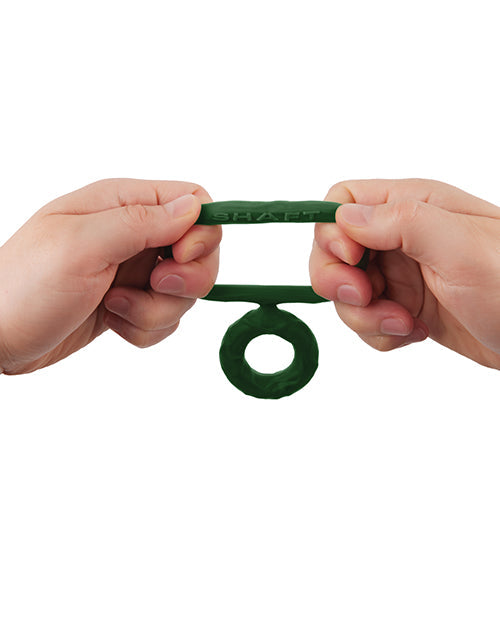 Shaft Double C Ring Model D Large Green Silicone Ring