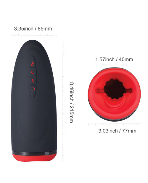 Dayo Autoblowjob Clamping Penis Massager Automatic Hands Free Vibrations Black