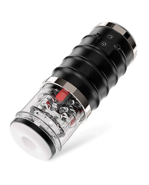 Warrior Auto Thrusting Male Masturbator With Rotating Action Black
