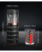 Warrior Auto Thrusting Male Masturbator With Rotating Action Black