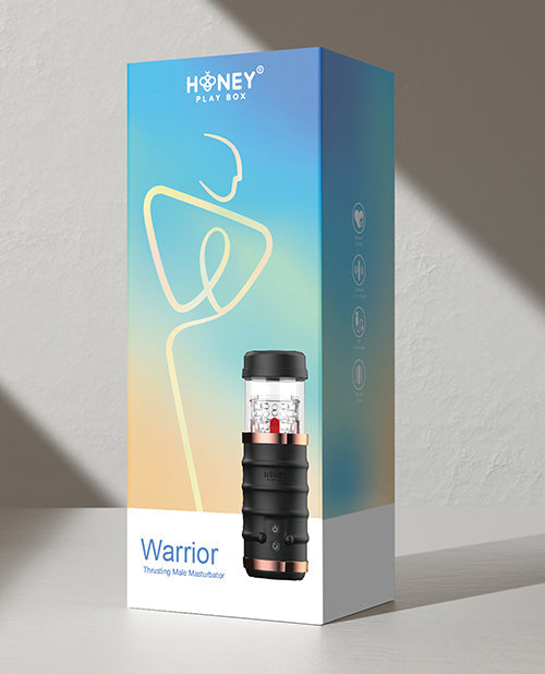 Warrior Auto Thrusting Male Masturbator With Rotating Action Black