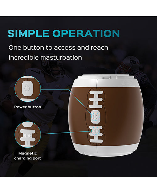 Touchdown Open Ended Pocket Male Masturbator Dual Motor Brown
