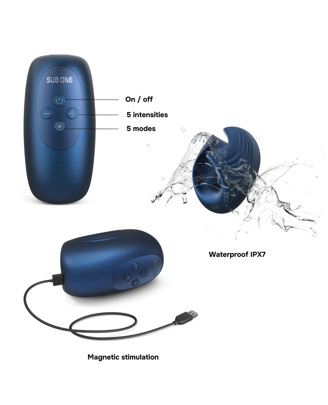 Manwan Sub-1 Tapping Male Masturbator Stellar Blue Finish