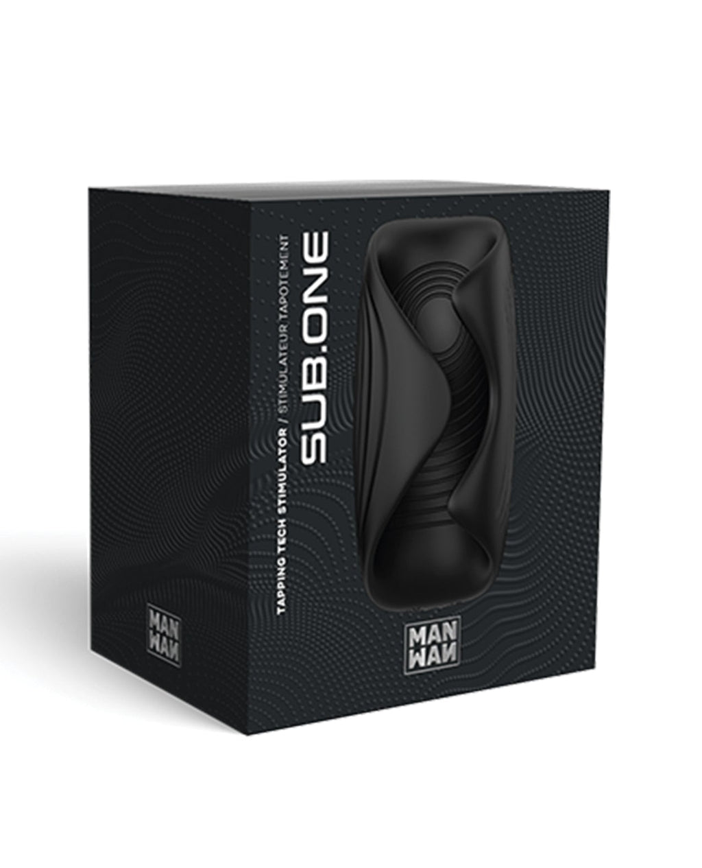 Manwan Sub One Tapping Male Masturbator Adjustable Vibrations Infinite Black