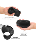 Manwan Sub One Tapping Male Masturbator Adjustable Vibrations Infinite Black