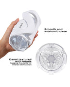 Dorcel Deep Blow Masturbator White Ergonomic Case Ultra Elastic Sleeve
