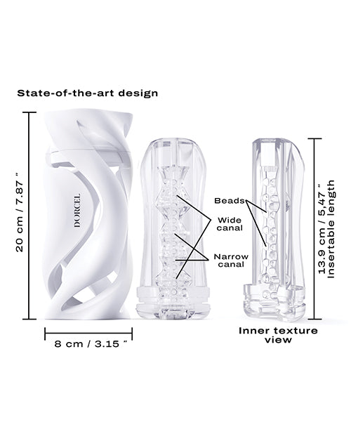 Dorcel Deep Blow Masturbator White Ergonomic Case Ultra Elastic Sleeve