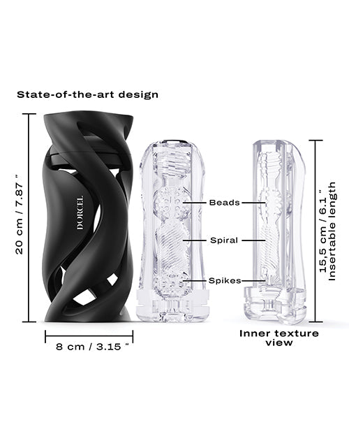 Dorcel Deep Blow Masturbator Black Manual Sleeve Case