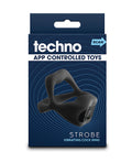 App Controlled Vibrating Cock Ring 9 Modes Rechargeable Black