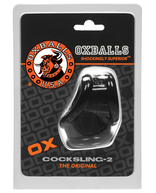Oxballs Cocksling 2 Sling Black FLEXtpr Dual Action Fit Lifts Bulge