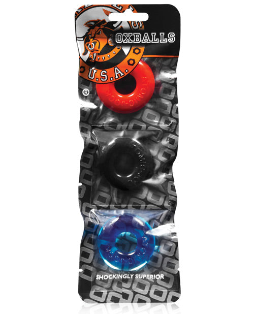 Oxballs Ringer Donut 1 Jelly Cock Ring 3 Pack Multicolor